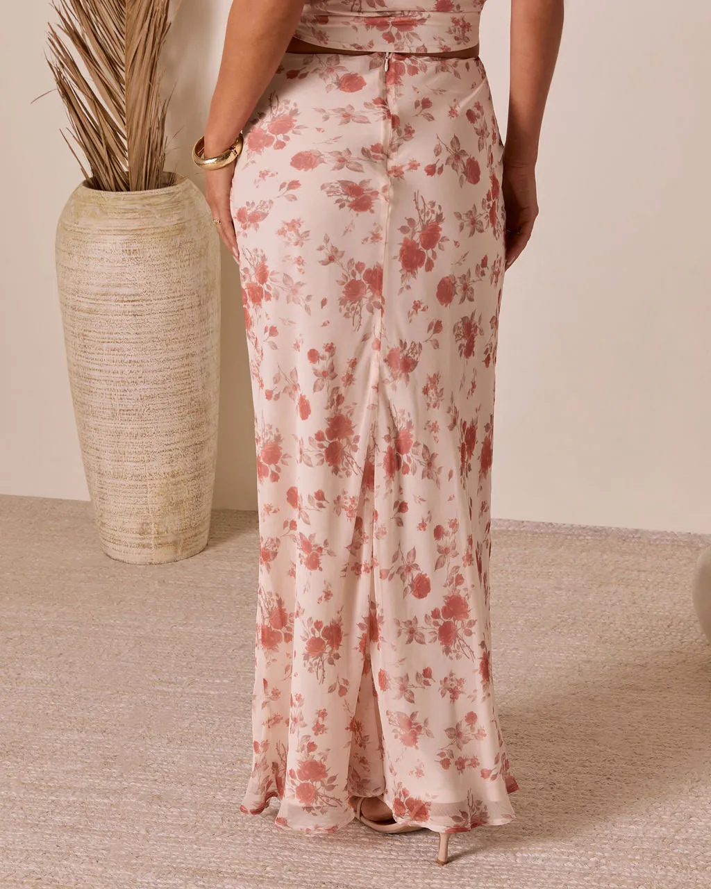 Romance Rewritten Floral Maxi Skirt sold by Vici product image thumbnail 4