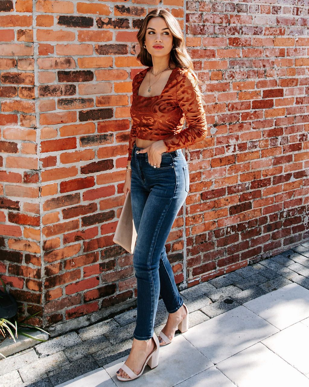 Elio Velvet Burnout Crop Top - FINAL SALE sold by Vici product image thumbnail 10