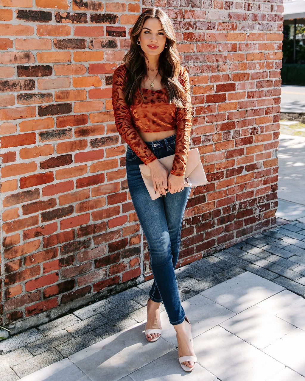 Elio Velvet Burnout Crop Top - FINAL SALE sold by Vici product image thumbnail 8