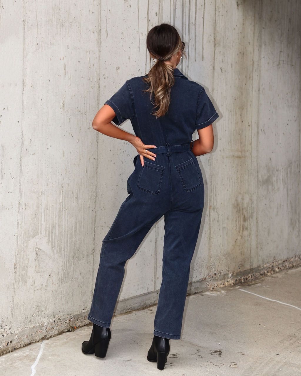 Nevada Cotton Blend Pocketed Jumpsuit sold by Vici product image thumbnail 4