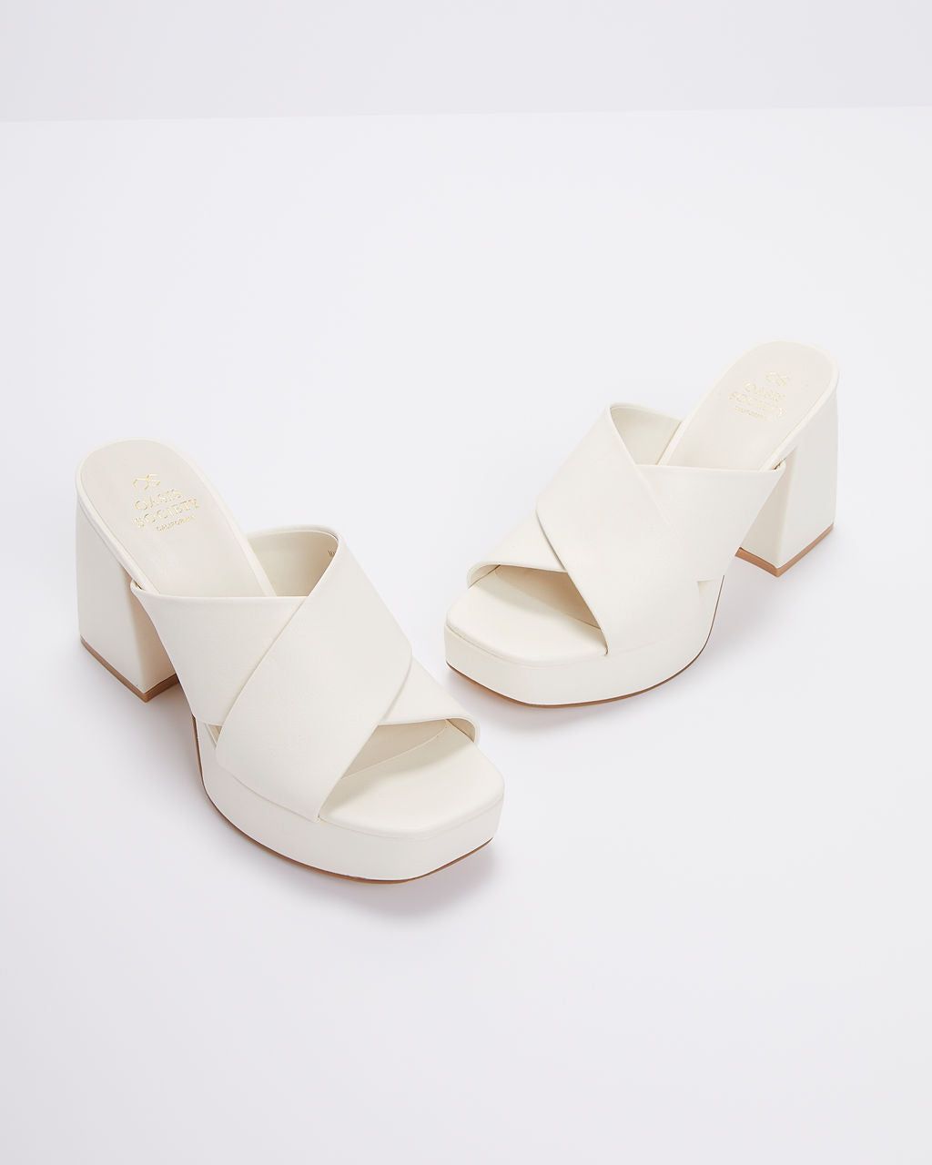 Carmen Platform Heeled Mule - White - FINAL SALE sold by Vici product image thumbnail 3