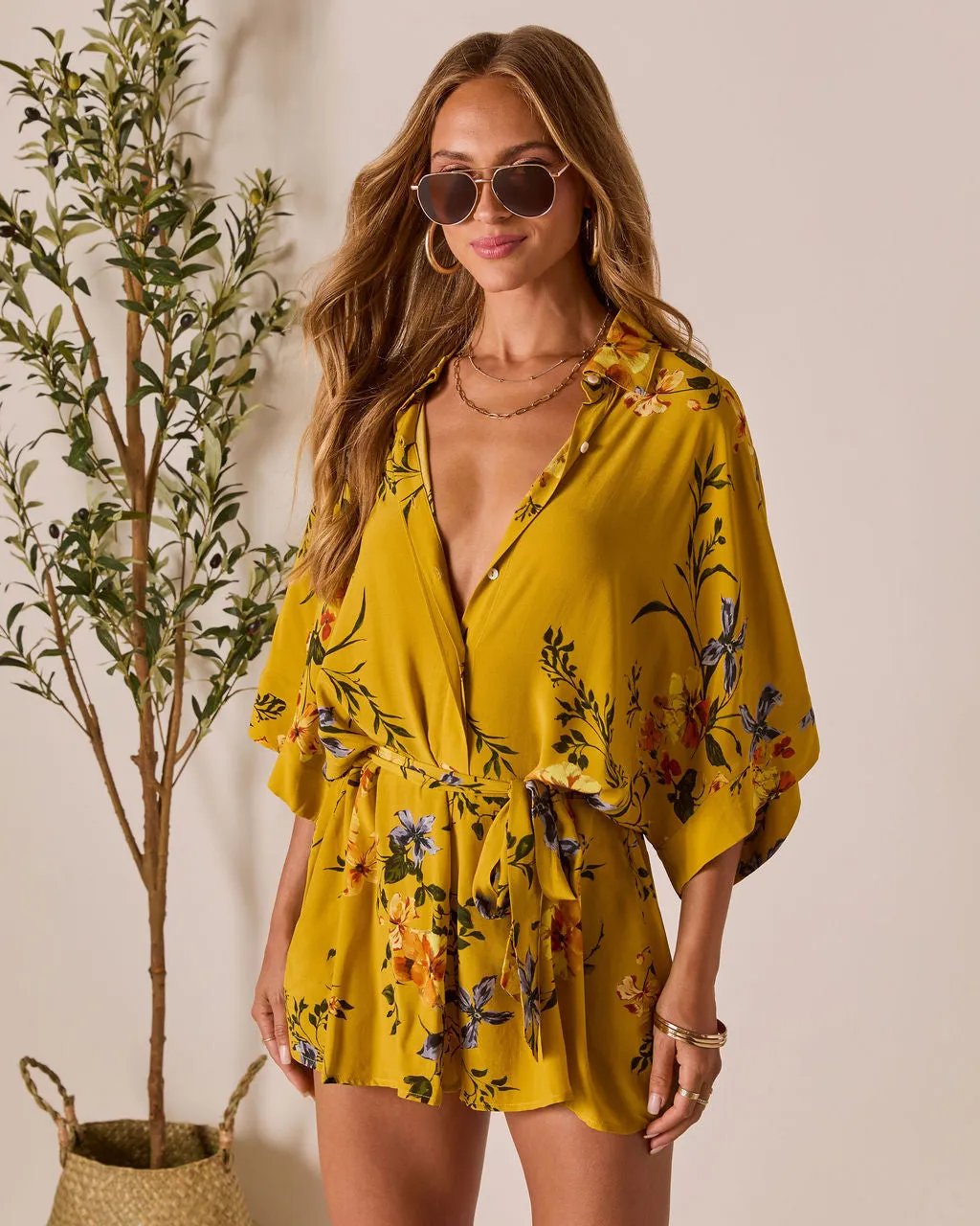 Nakita Waist Tie Romper sold by Vici product image thumbnail 3