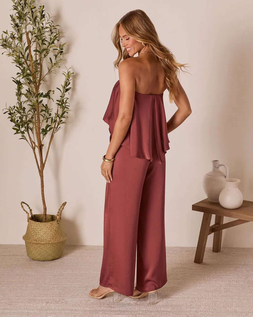 Thistle Muse Strapless Jumpsuit sold by Vici product image thumbnail 4