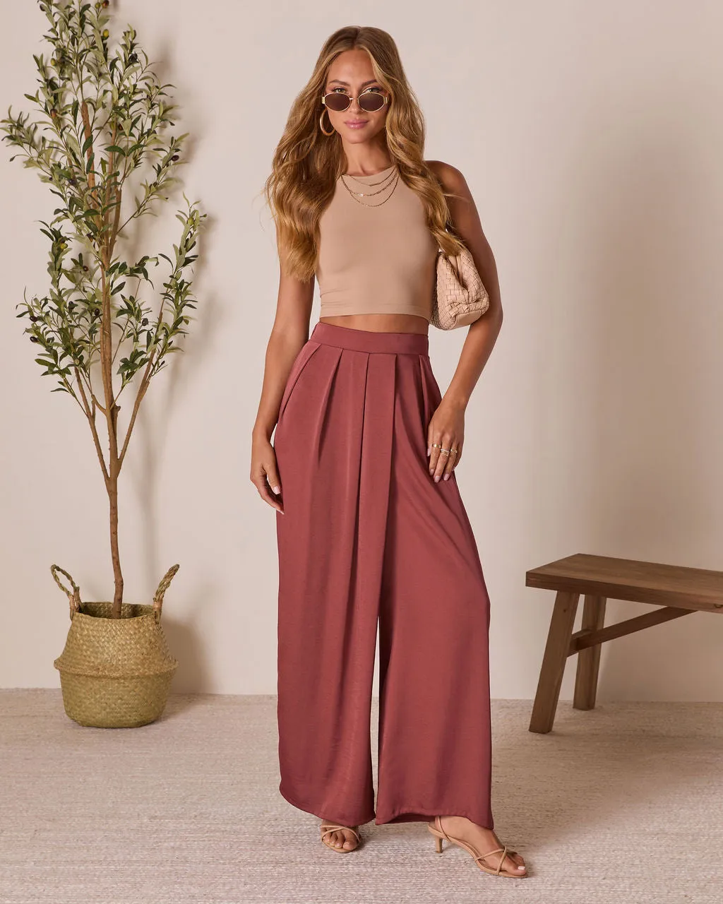 Roselynd Wide Leg Pants sold by Vici