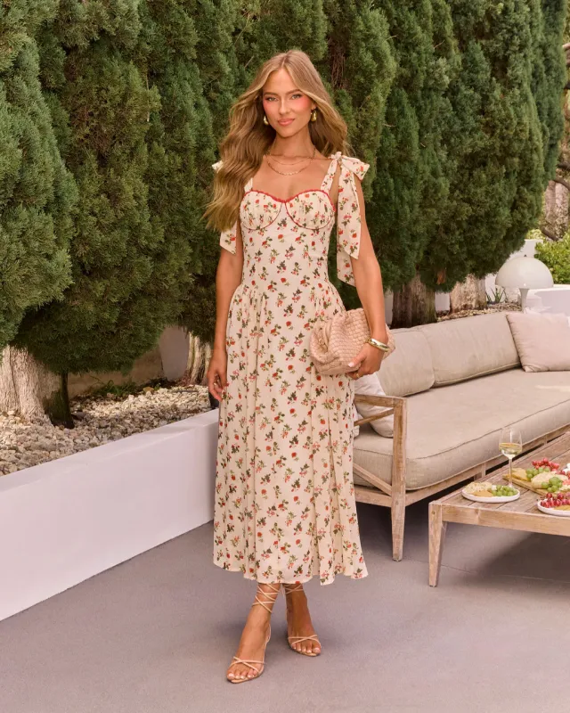 Rayleen Floral Chiffon Maxi Dress sold by Vici