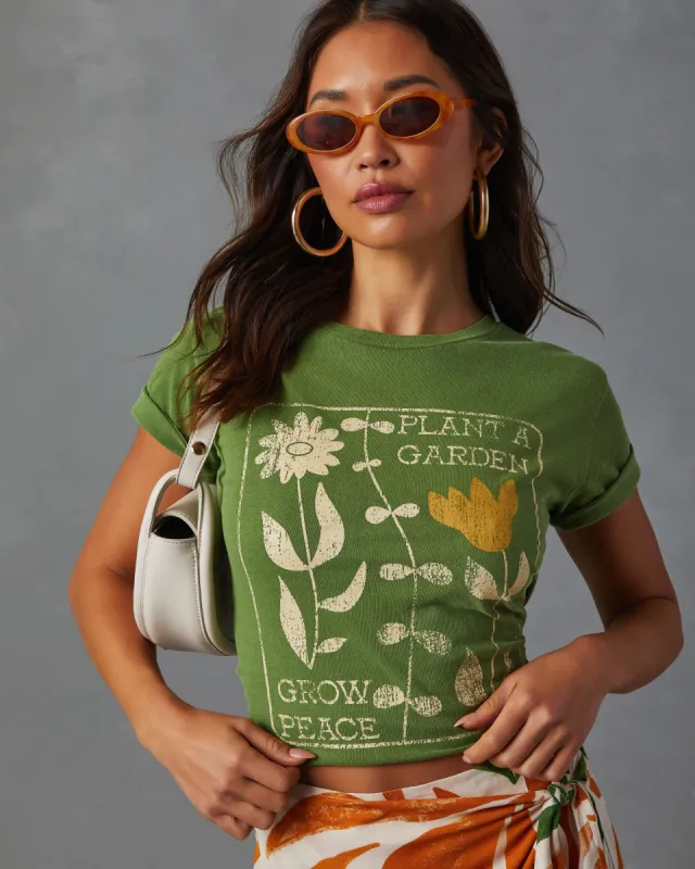 Plant a Garden Grow Peace Graphic Tee sold by Vici