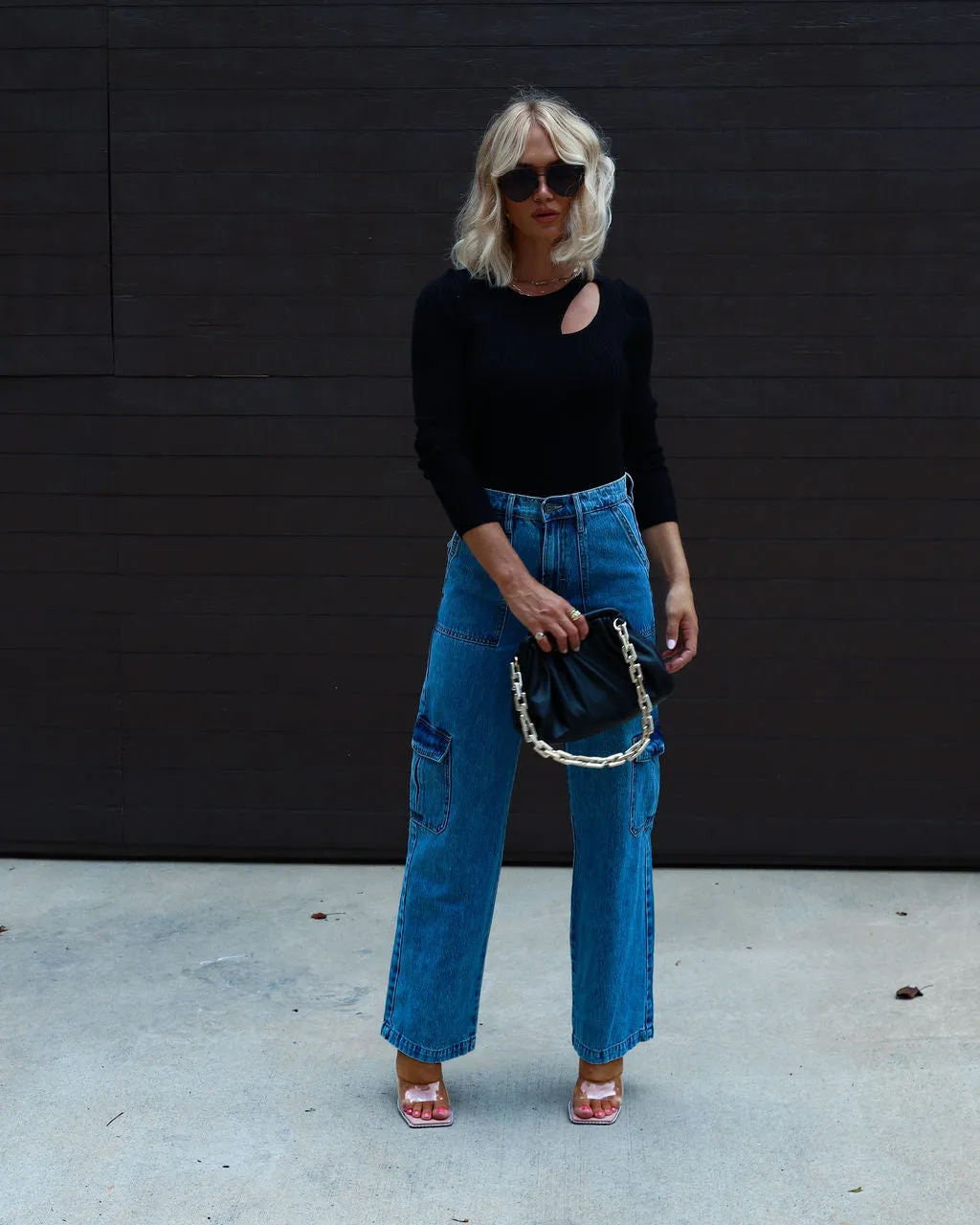 Montclair Cutout Ribbed Knit Sweater Top sold by Vici product image thumbnail 3