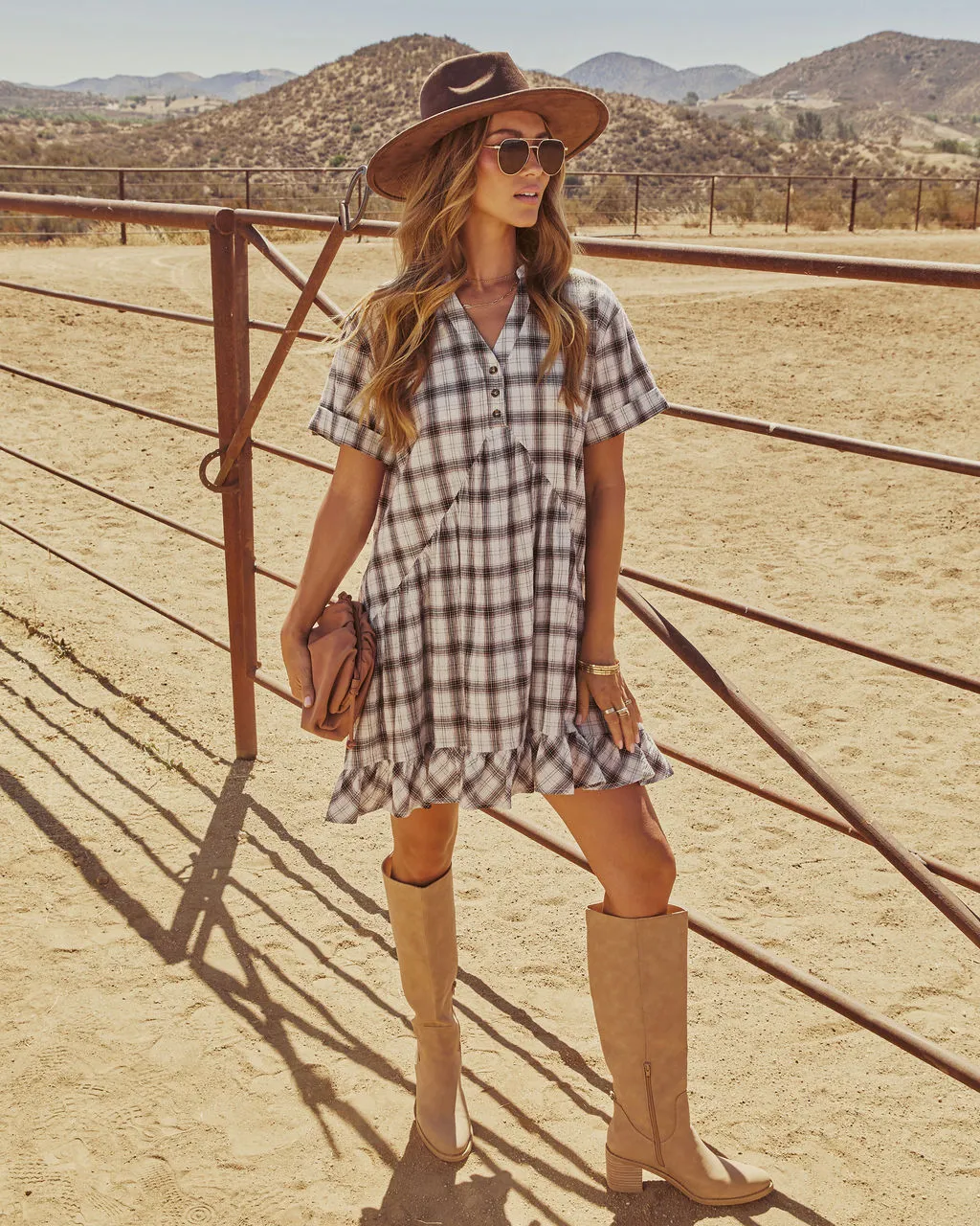 Balinda Plaid Mini Dress sold by Vici