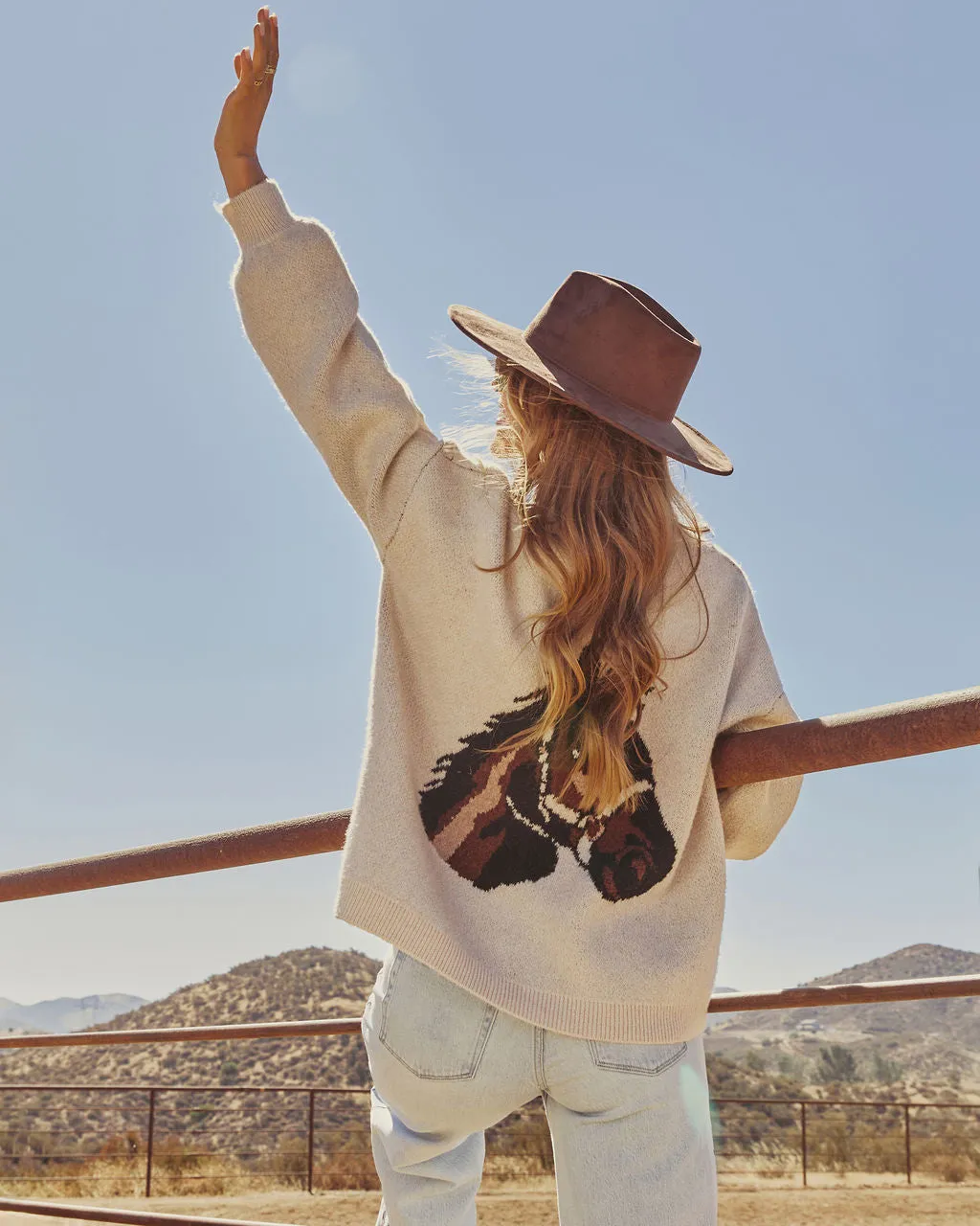 Heritage Ride Horse Motif Cardigan sold by Vici product image thumbnail 4