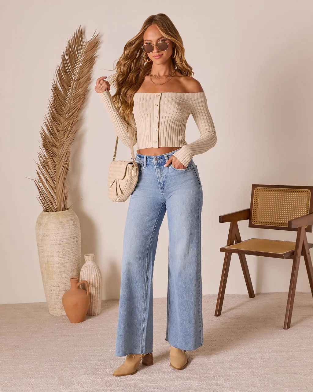 Soft Focus Off The Shoulder Knit Top sold by Vici product image thumbnail 2