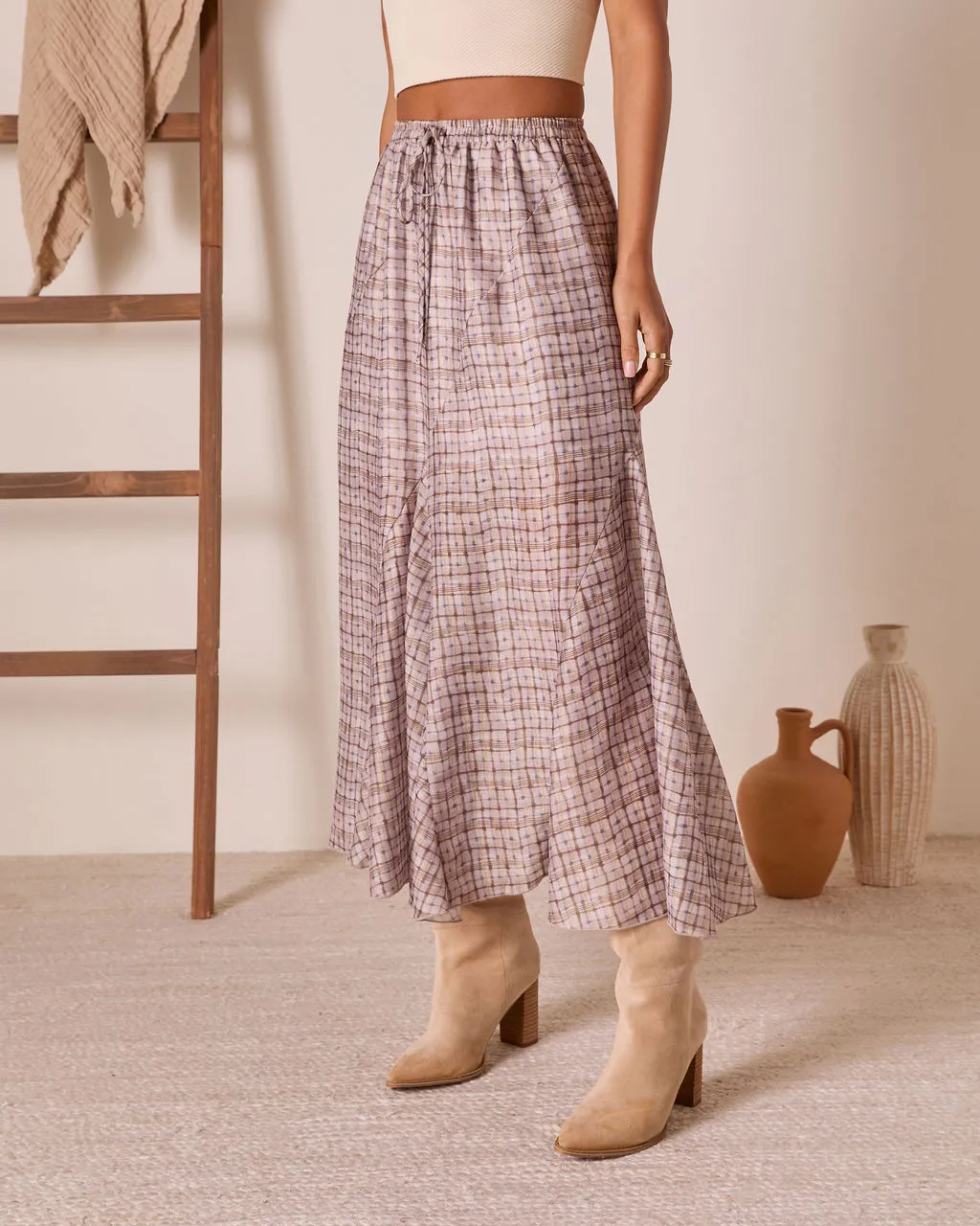 Range Romance Drawstring Maxi Skirt sold by Vici product image thumbnail 3