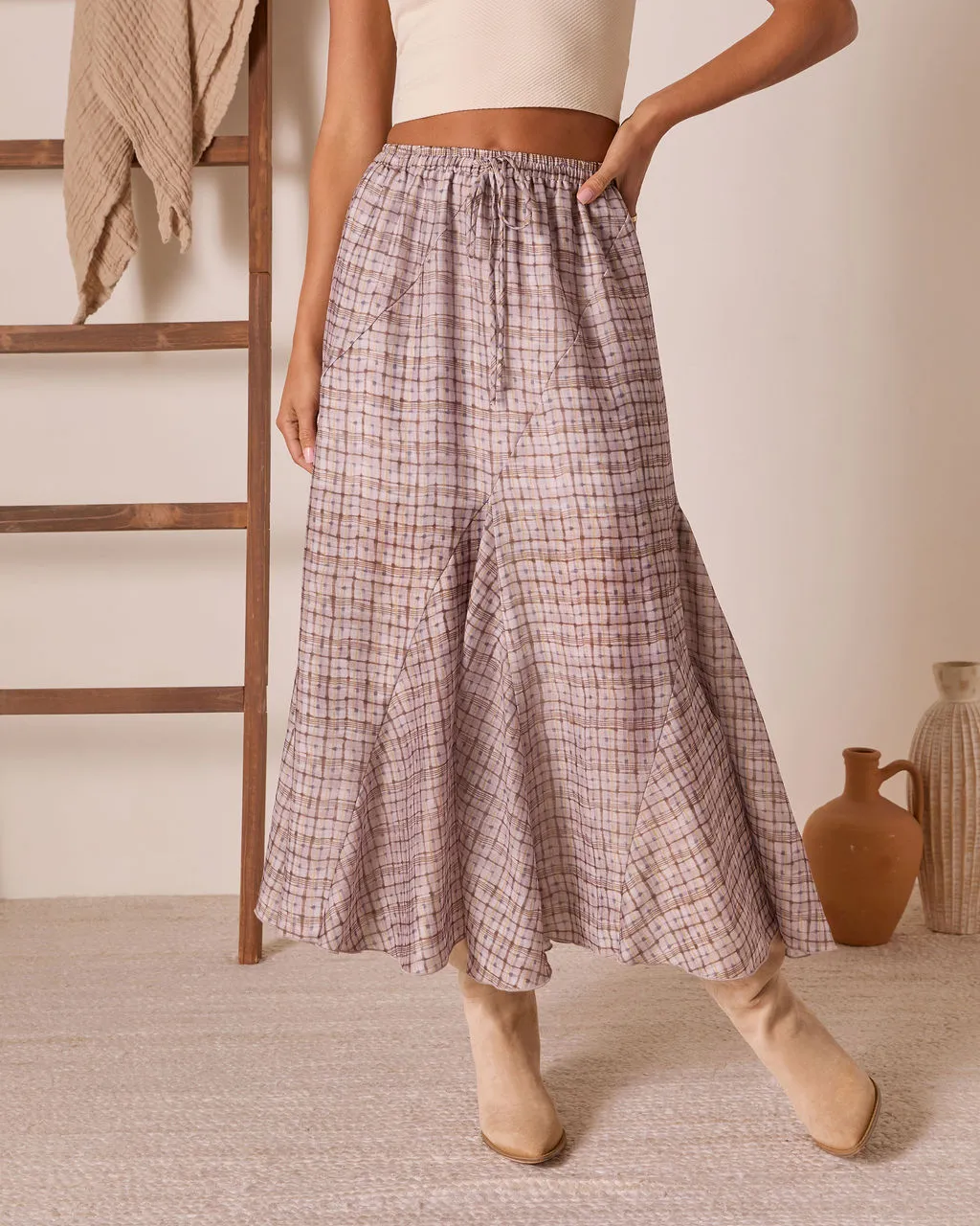 Range Romance Drawstring Maxi Skirt sold by Vici product image thumbnail 2