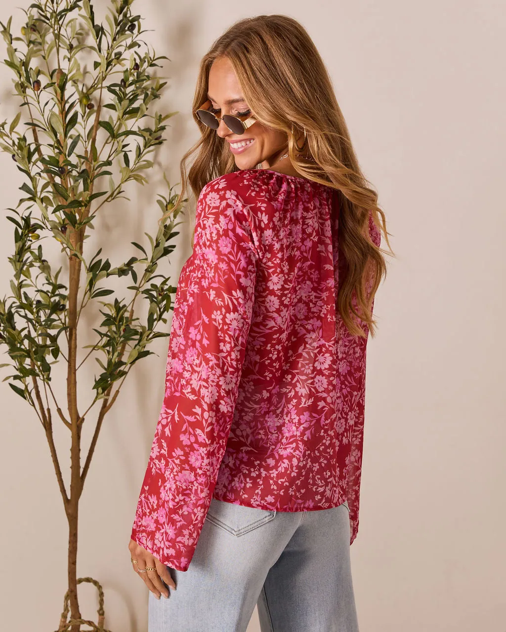 Nelda Floral Printed Top sold by Vici product image thumbnail 4