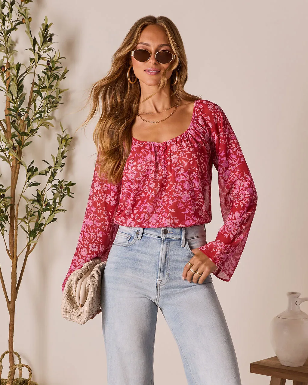 Nelda Floral Printed Top sold by Vici