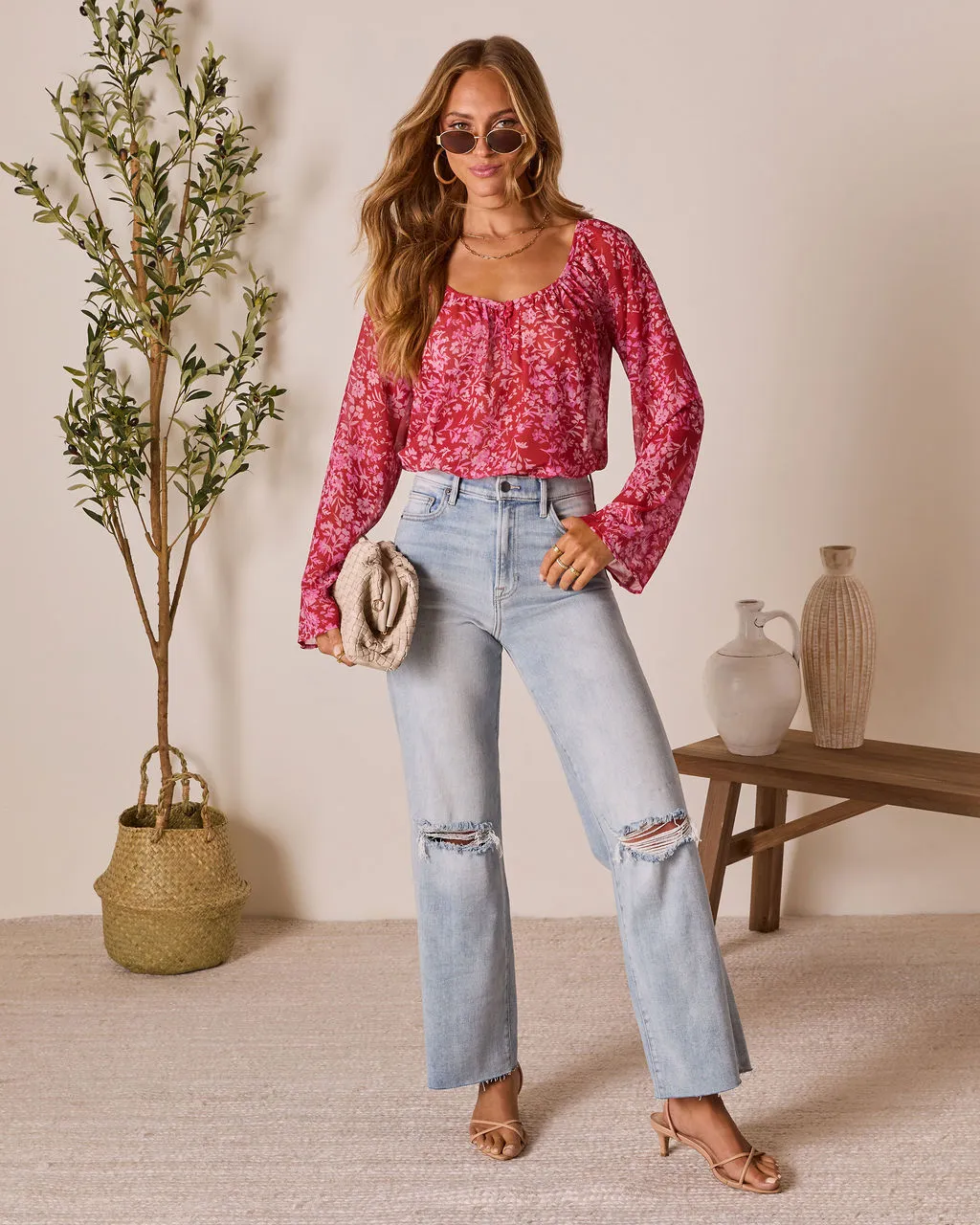 Nelda Floral Printed Top sold by Vici product image thumbnail 2