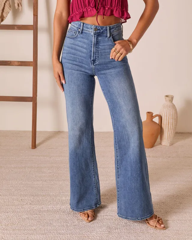 Blue Moon Stretch Bootcut Jeans sold by Vici