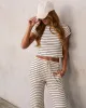 Albion Crop Striped Top sold by Vici
