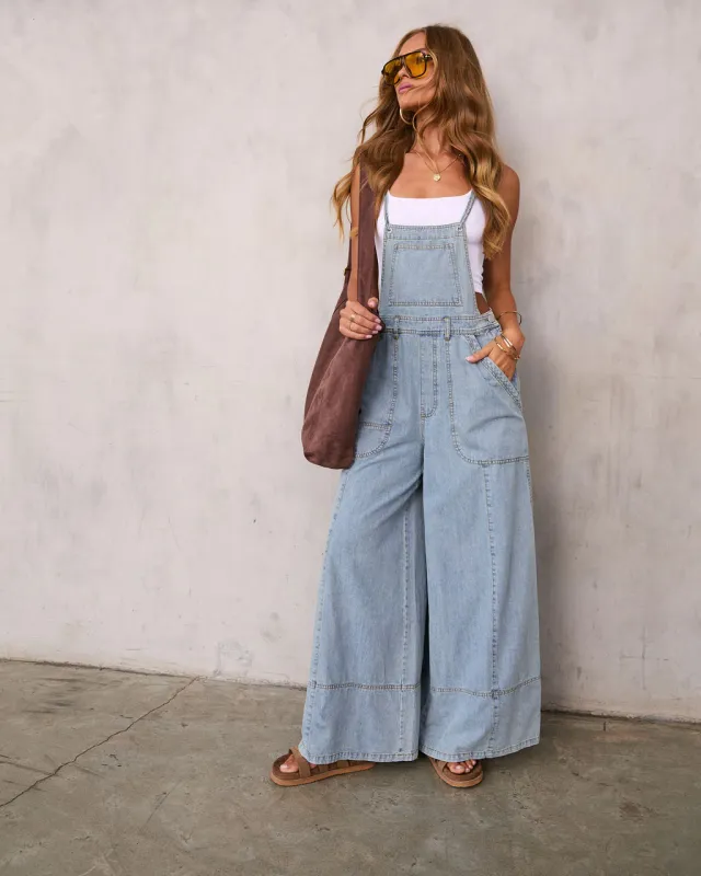 Ziggie Wide Leg Overalls sold by Vici