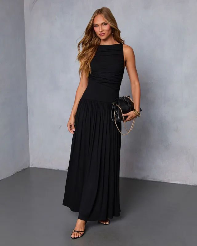 Mette Ruched Maxi Dress sold by Vici