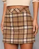 Witney Plaid Knitted Mini Skirt sold by Vici