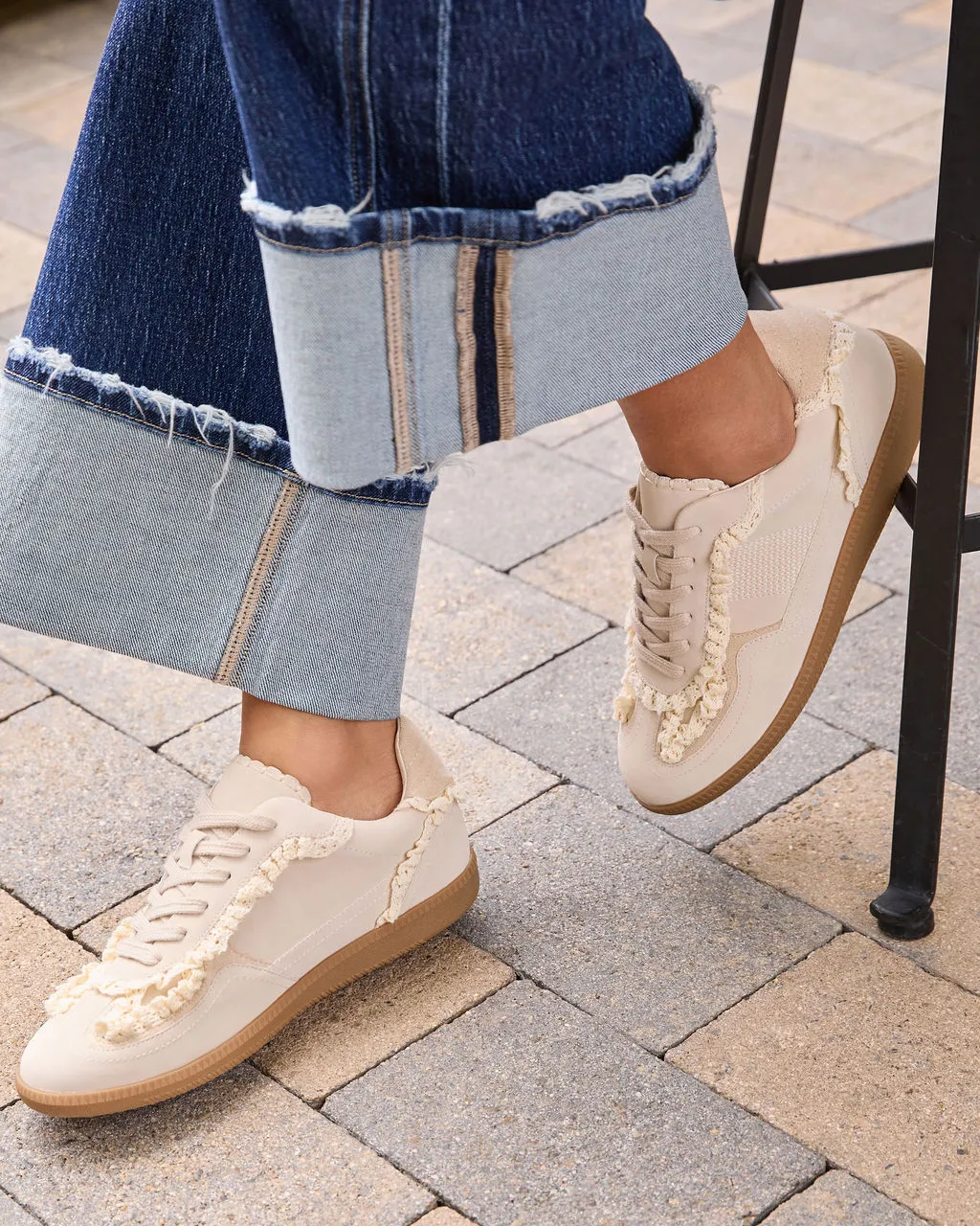 Winslet Lace And Pearl Charm Sneakers sold by Vici product image thumbnail 4