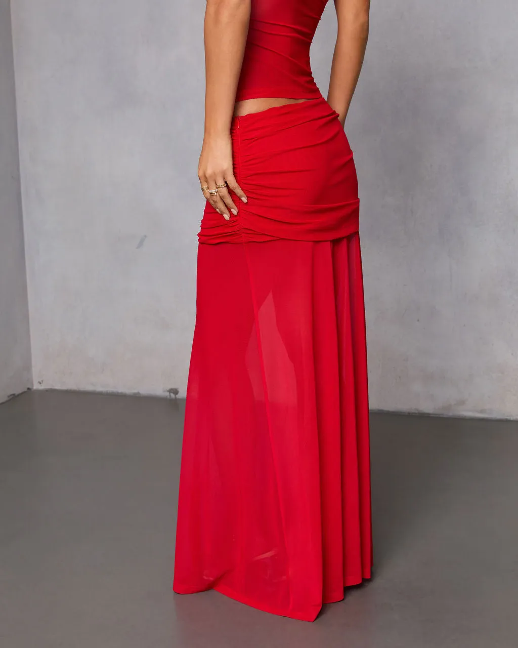 Bittersweet Crush Mesh Maxi Skirt sold by Vici product image thumbnail 4