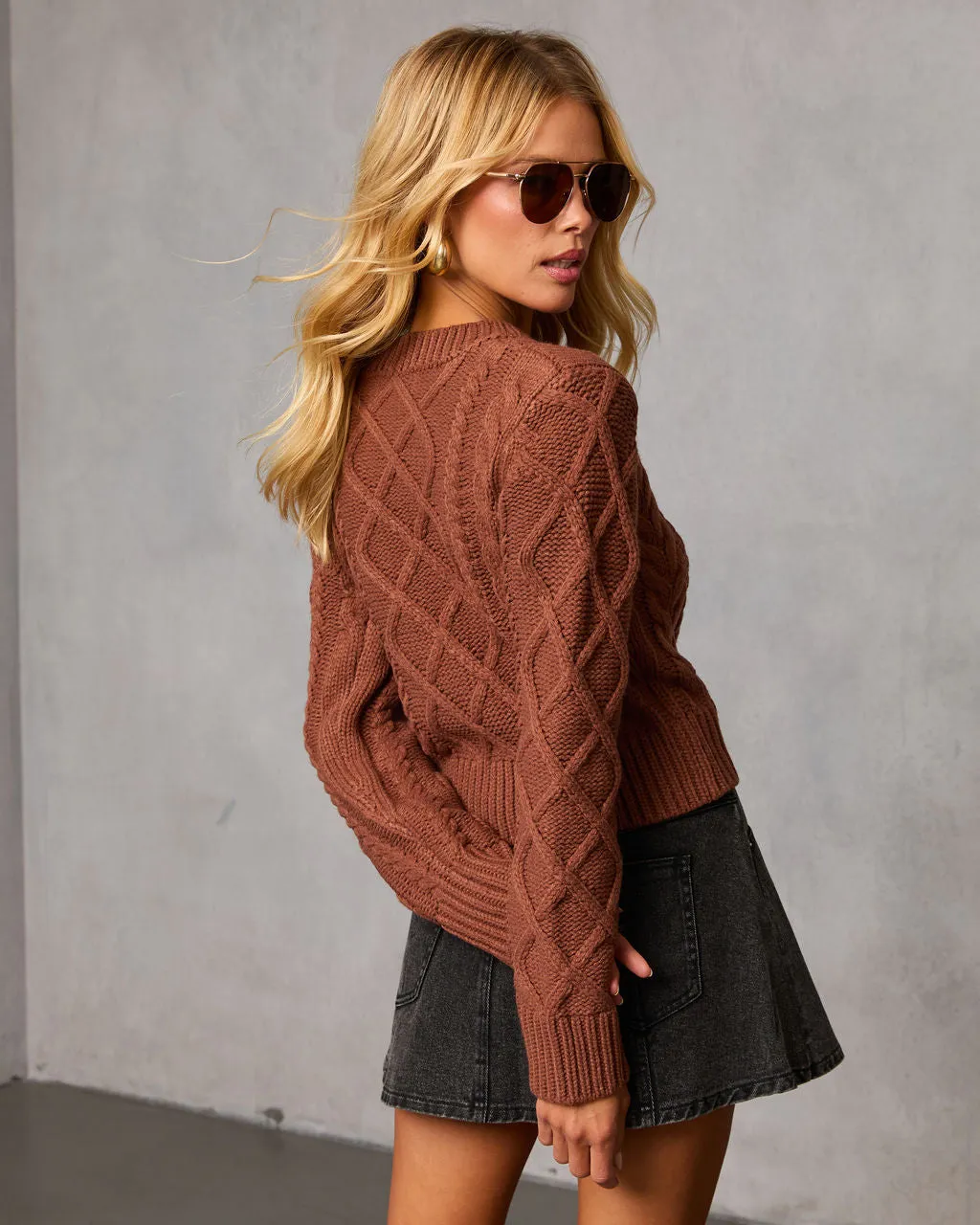 Claudete Cable Knit Sweater sold by Vici product image thumbnail 4