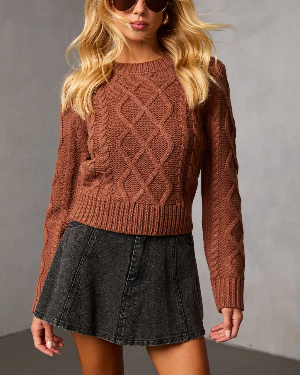 Claudete Cable Knit Sweater sold by Vici product image thumbnail 2