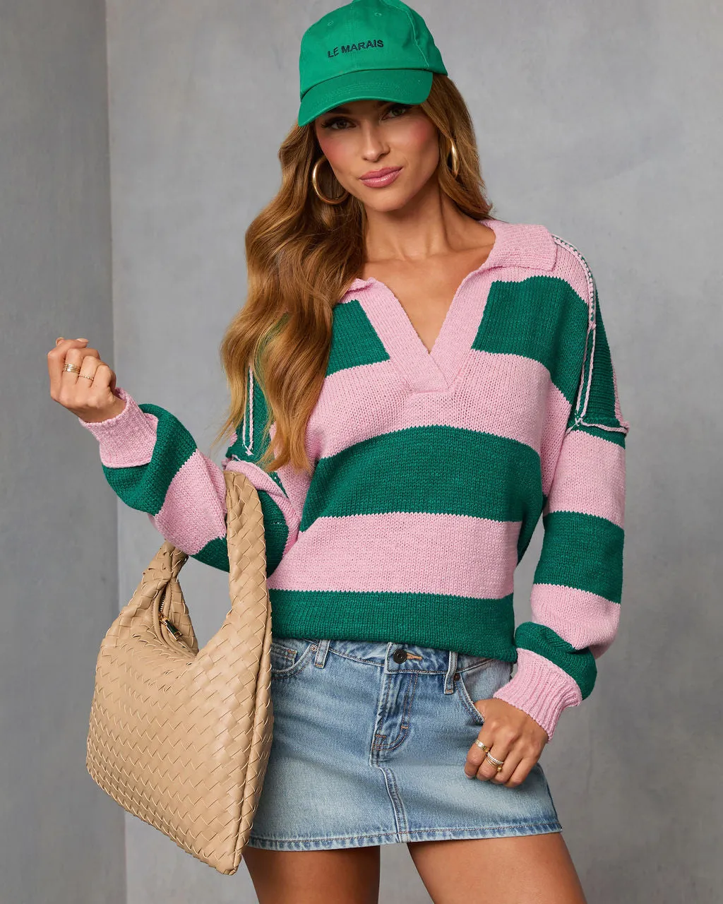 Marves Contrast Striped Sweater sold by Vici product image thumbnail 2