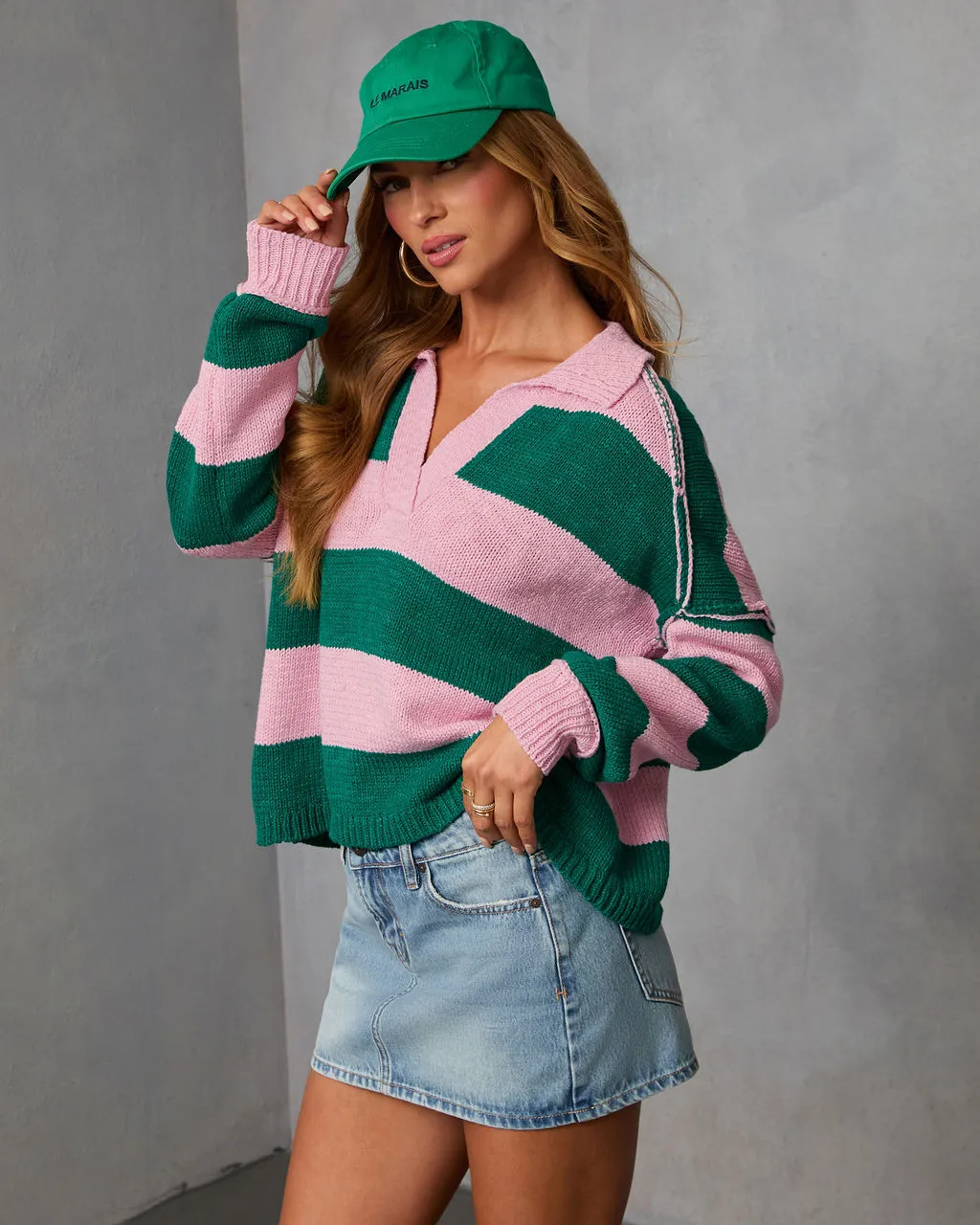 Marves Contrast Striped Sweater sold by Vici product image thumbnail 3