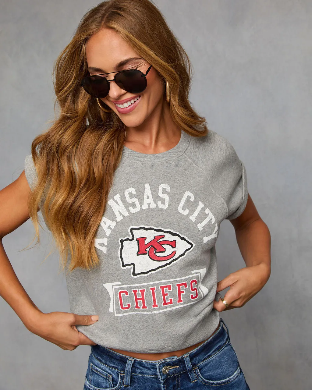 Kansas City Chiefs Zone Sleeveless Graphic Tee sold by Vici product image thumbnail 3