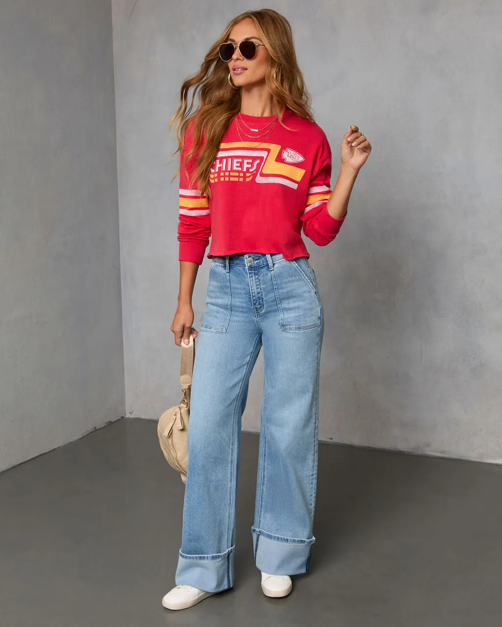 KC Chiefs Long Sleeve Graphic Tee sold by Vici product image thumbnail 2