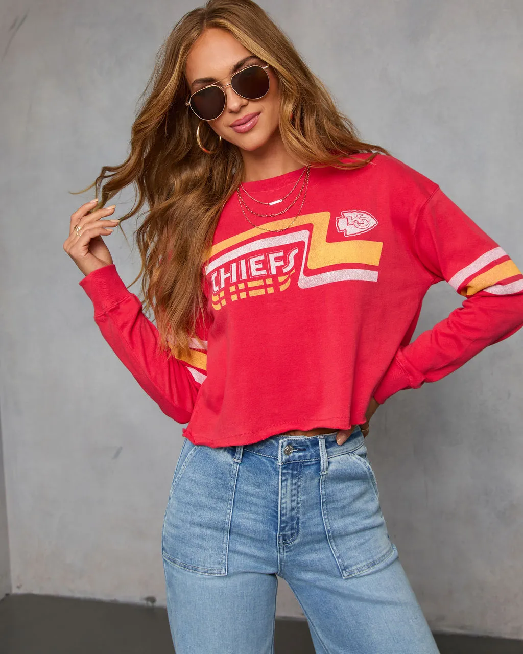 KC Chiefs Long Sleeve Graphic Tee sold by Vici product image thumbnail 5