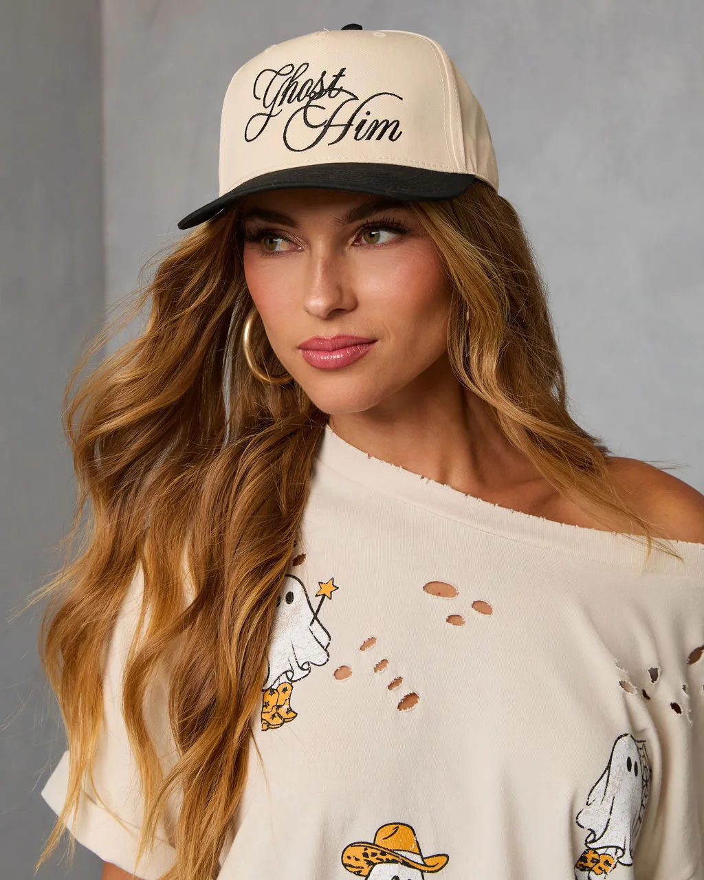 Ghost Him Snapback Hat sold by Vici