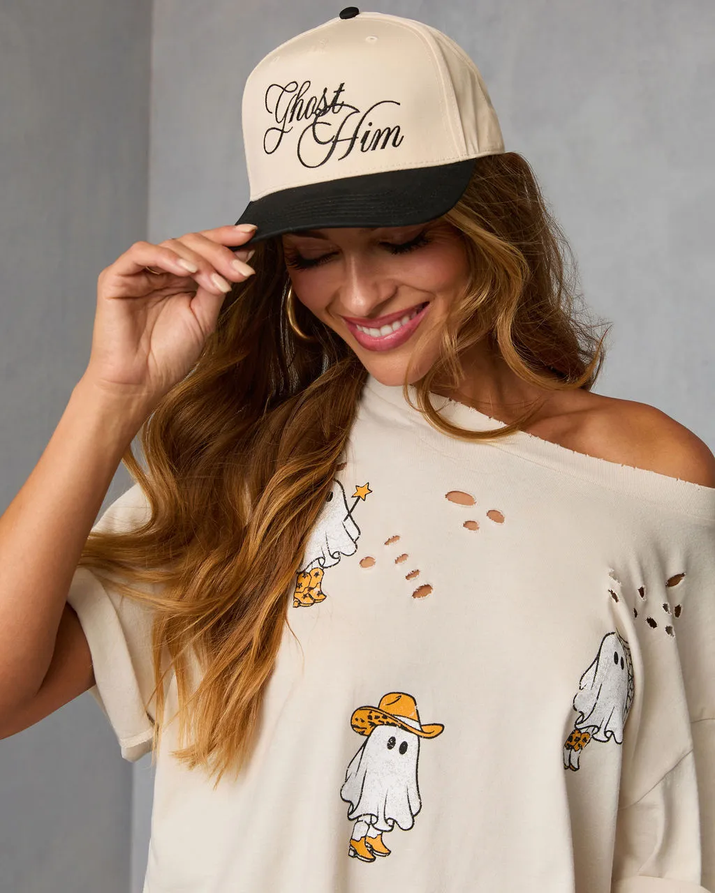 Ghost Him Snapback Hat sold by Vici product image thumbnail 5