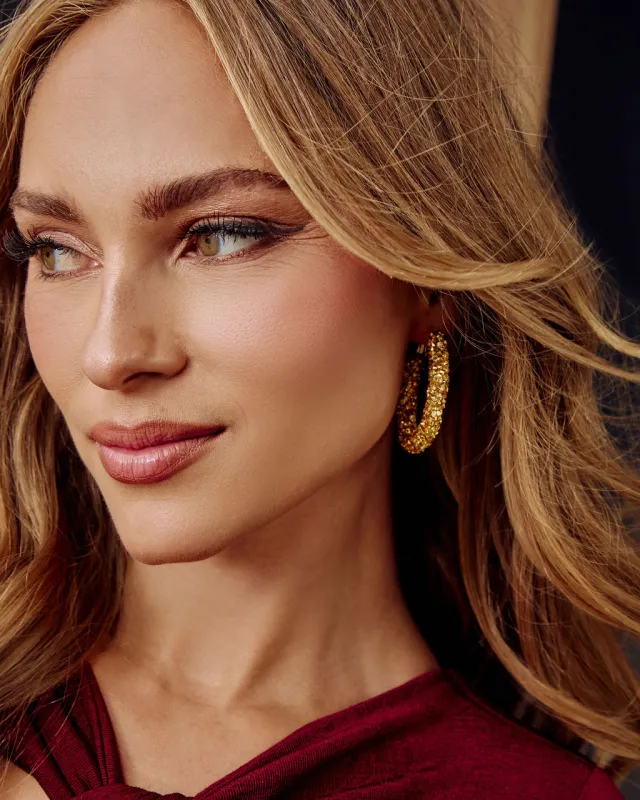 Serise Crystal Hoop Earrings sold by Vici