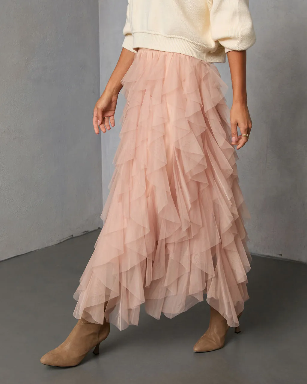 Serephine Tiered Ruffle Midi Skirt sold by Vici product image thumbnail 3