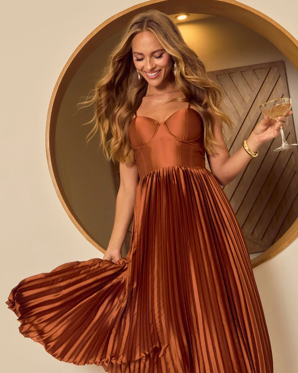 Aleina Fit And Flare Midi Dress sold by Vici product image thumbnail 2