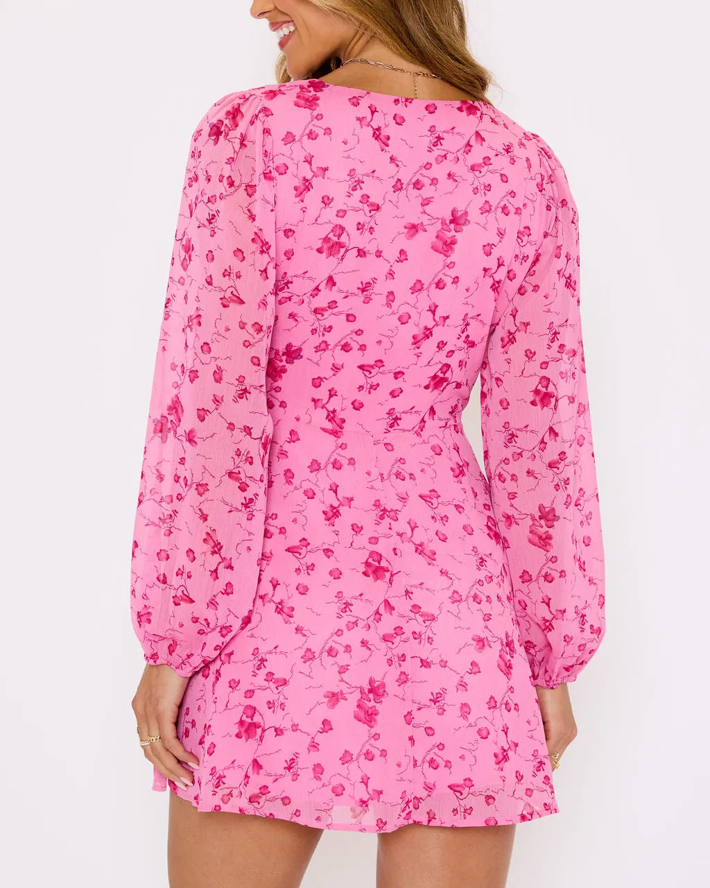 Lily Floral Wrap Mini Dress sold by Vici product image thumbnail 4