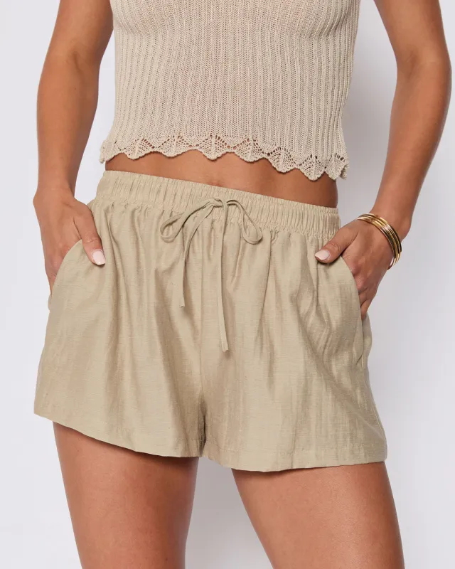 Ellory Pocketed Linen Shorts sold by Vici