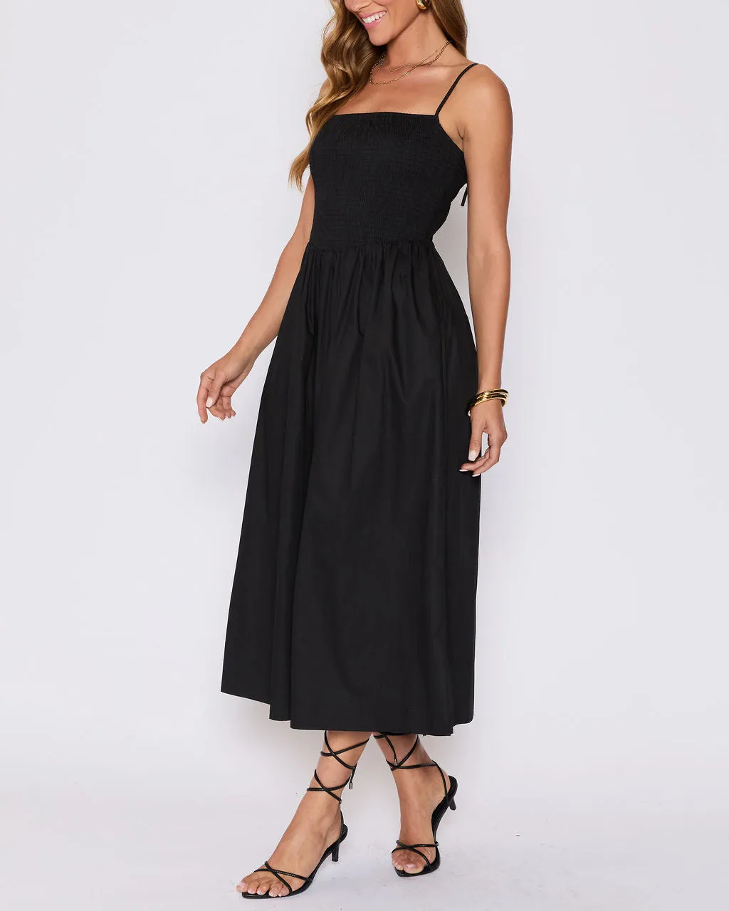 Summer Essential Cotton Smocked Maxi Dress sold by Vici product image thumbnail 3