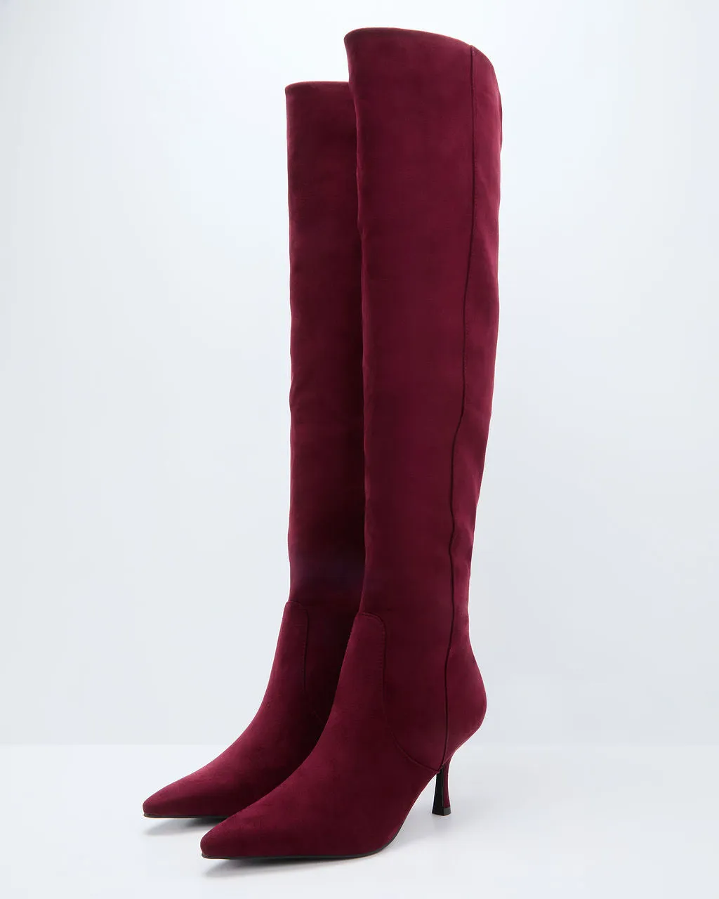 Spiced Garnet Suede Over The Knee Boots sold by Vici product image thumbnail 2