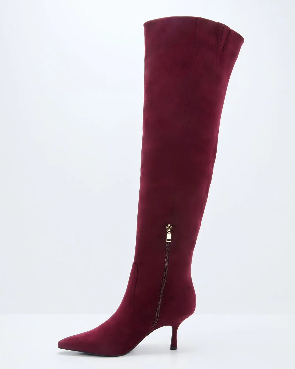 Spiced Garnet Suede Over The Knee Boots sold by Vici product image thumbnail 3