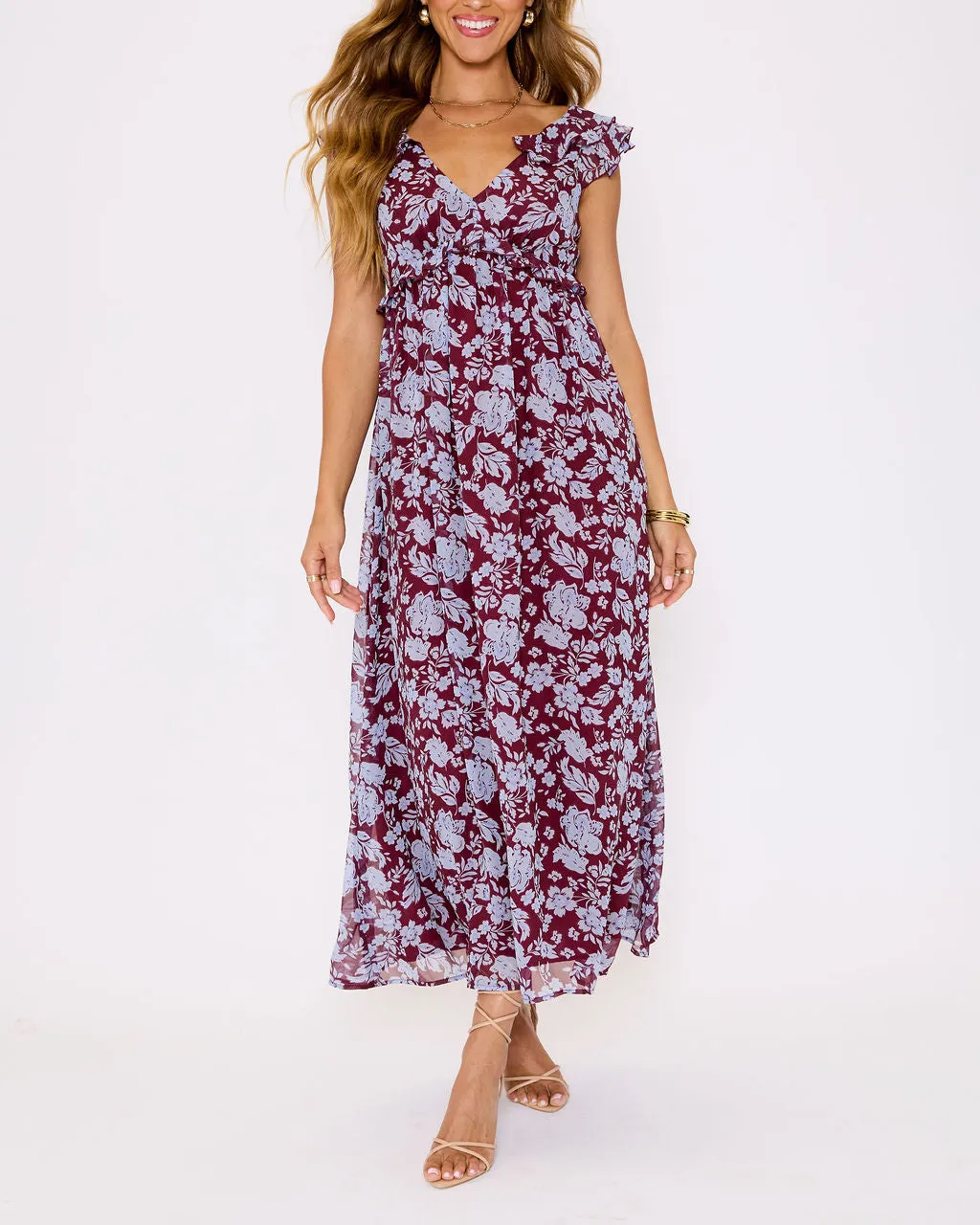 Enchanting Floral Ruffle Maxi Dress sold by Vici product image thumbnail 5