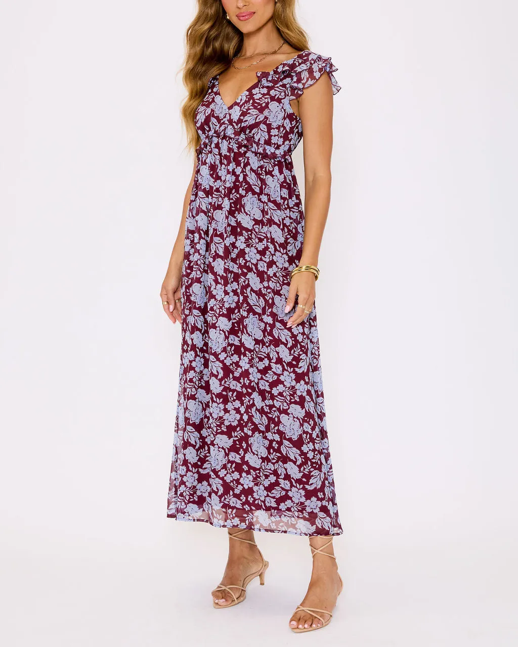 Enchanting Floral Ruffle Maxi Dress sold by Vici product image thumbnail 3