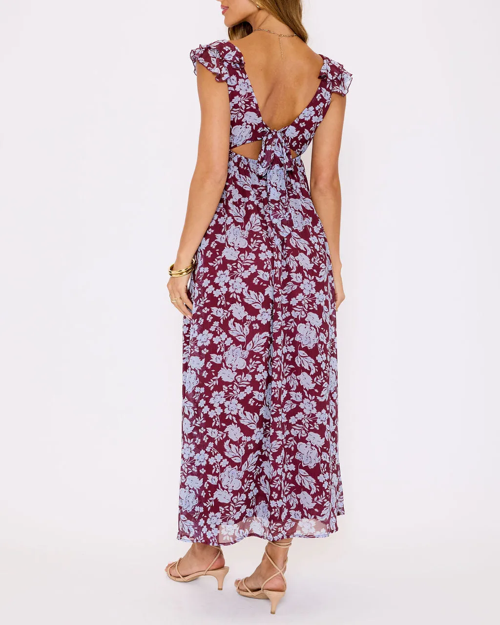 Enchanting Floral Ruffle Maxi Dress sold by Vici product image thumbnail 4