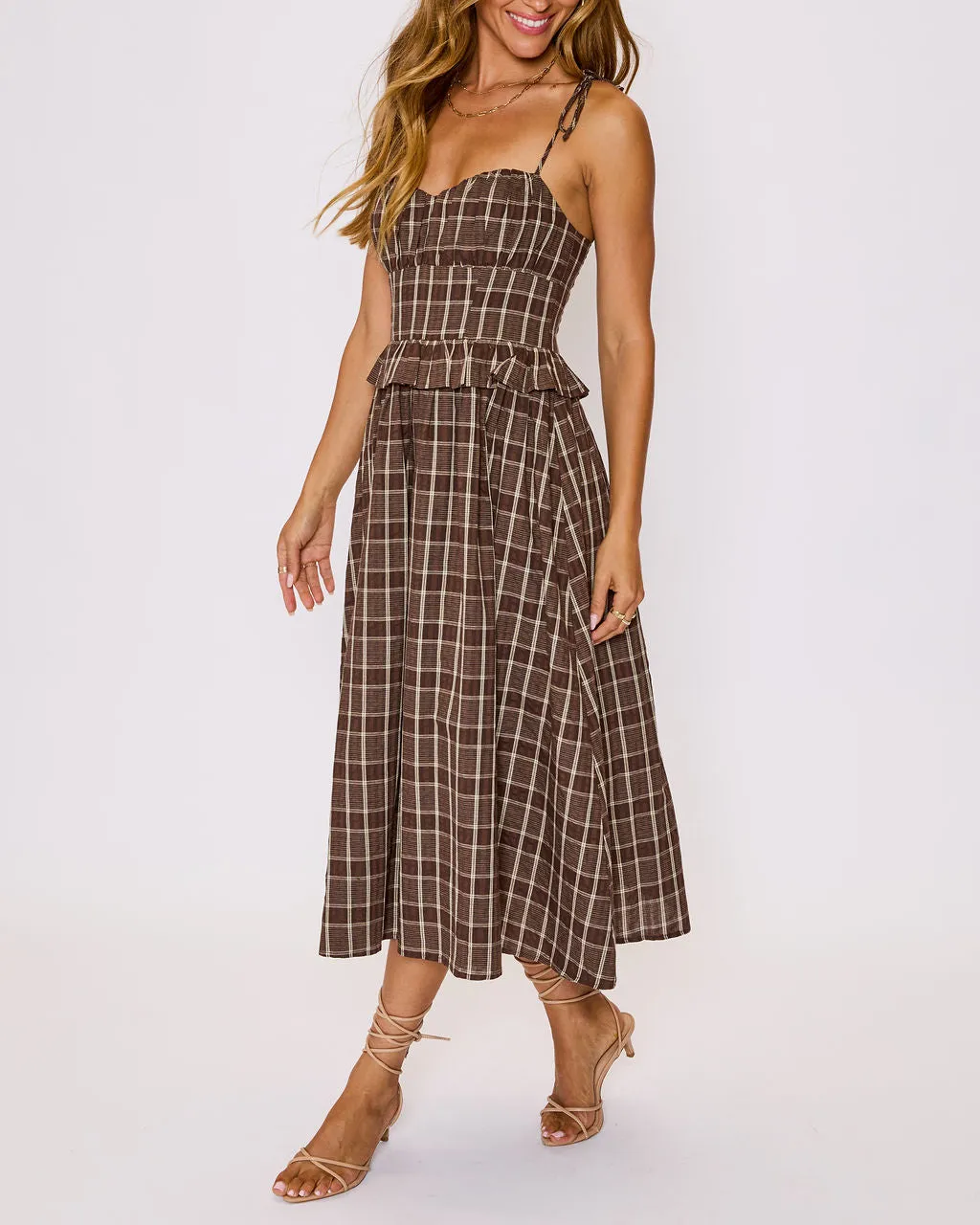 Emma Plaid Midi Dress sold by Vici product image thumbnail 3