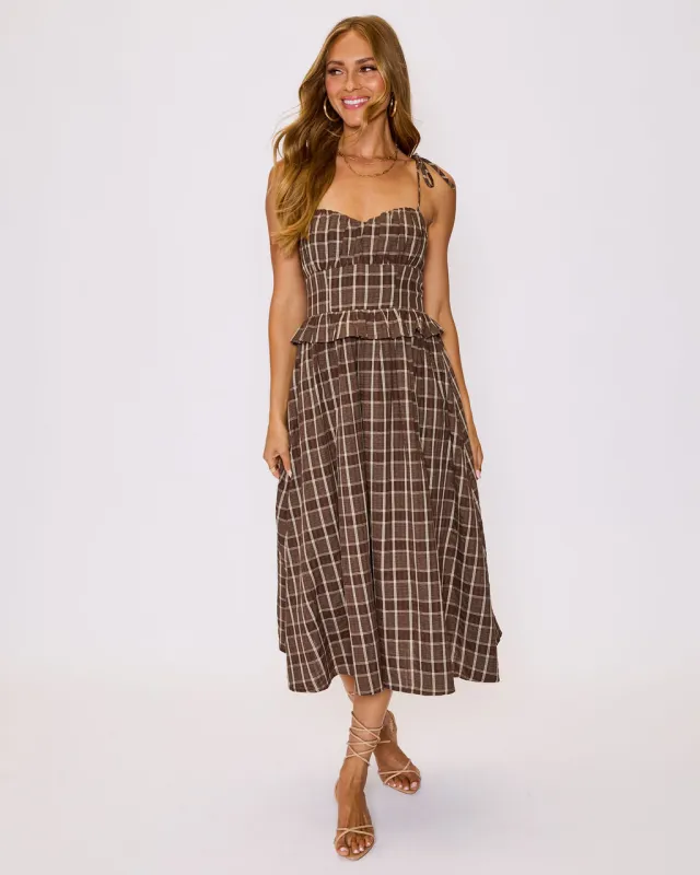 Emma Plaid Midi Dress sold by Vici