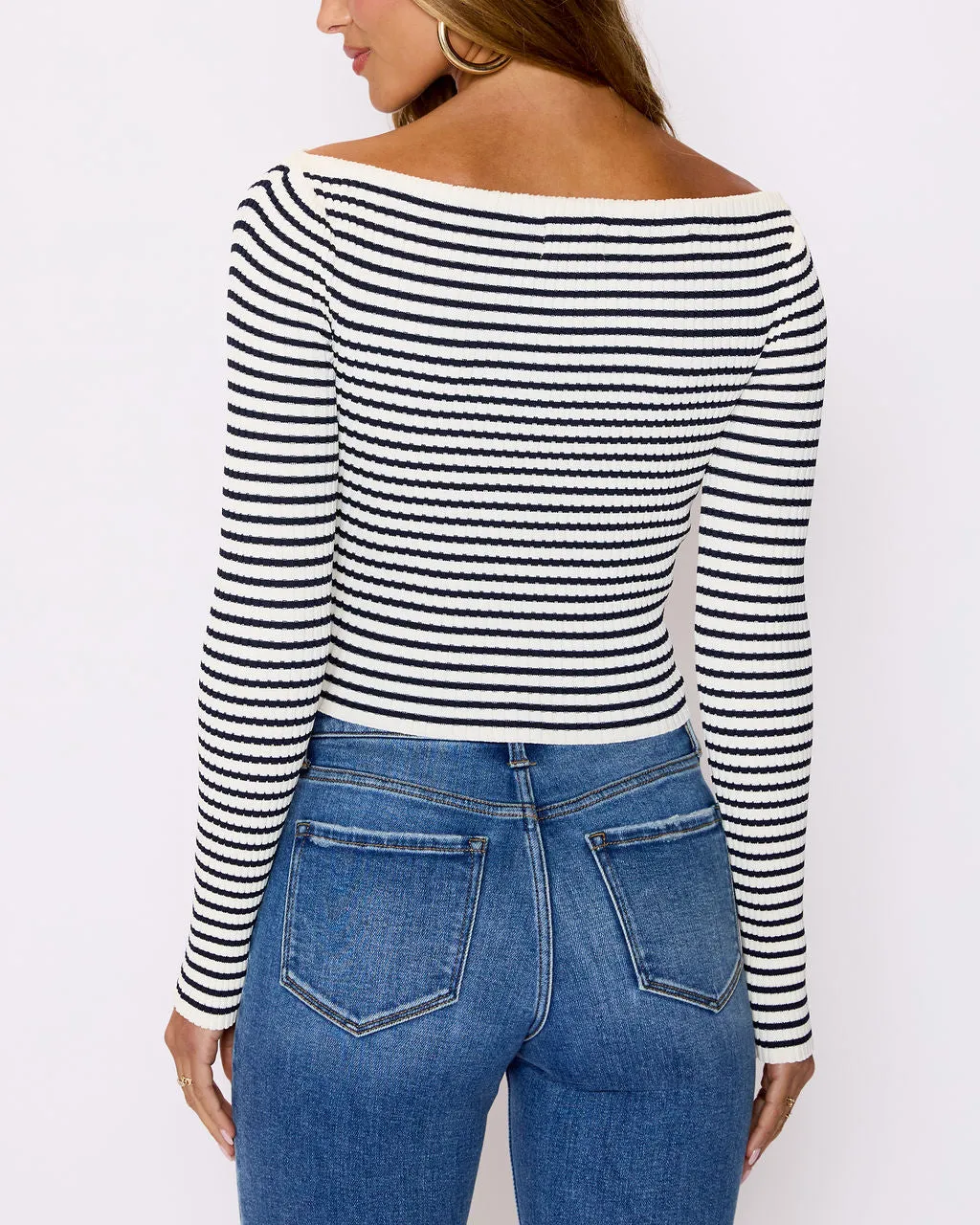 Merci Striped Off The Shoulder Top sold by Vici product image thumbnail 4