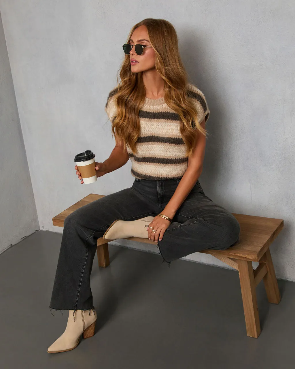 Sepia Breeze Striped Sweater sold by Vici product image thumbnail 5